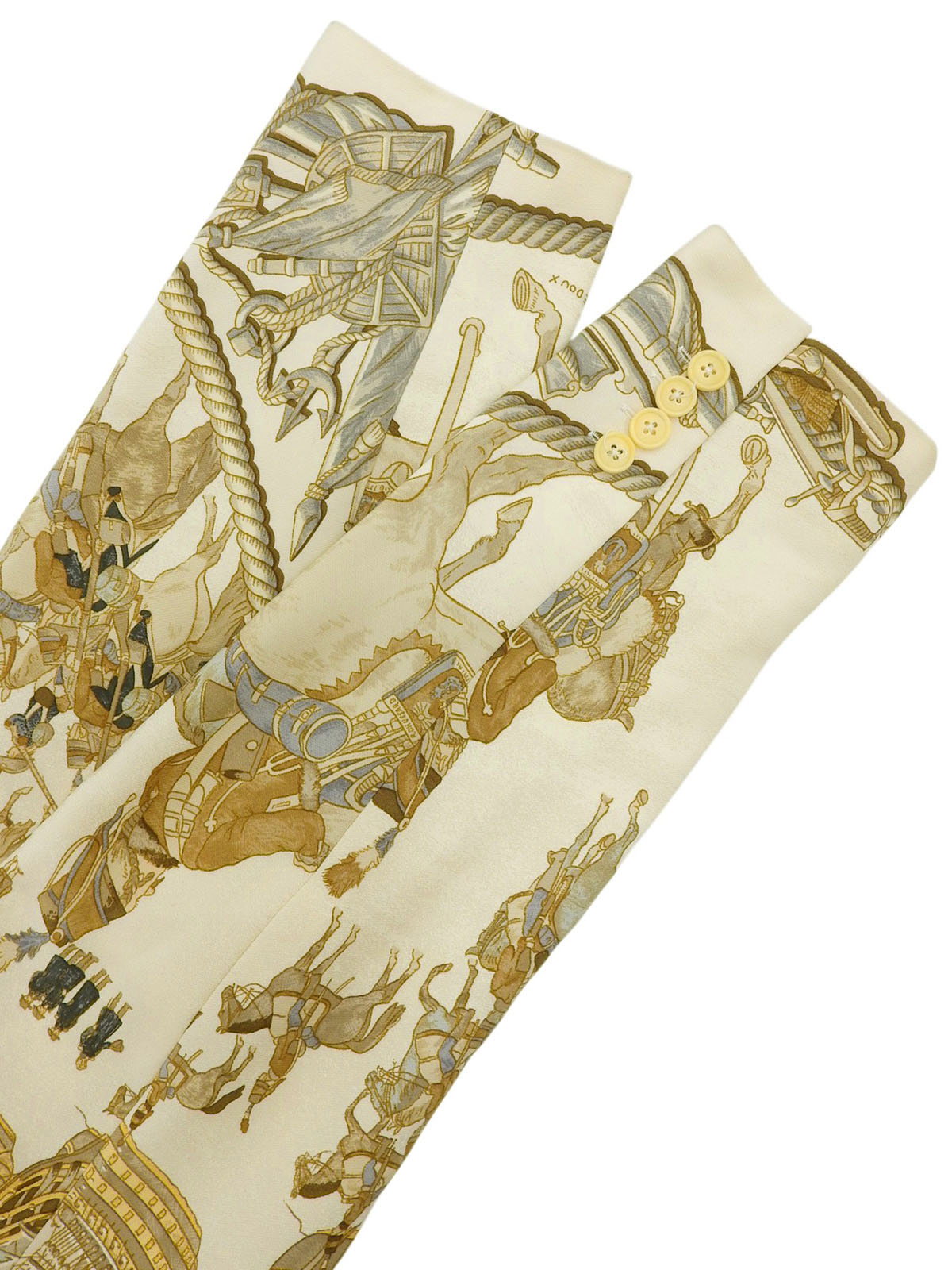 Marine Et Cavalerie Pattern Jacket #42 Ivory/Brown