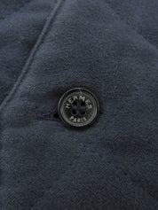 Hdorignyパターンキルティングベスト ネイビー/マルチ #50