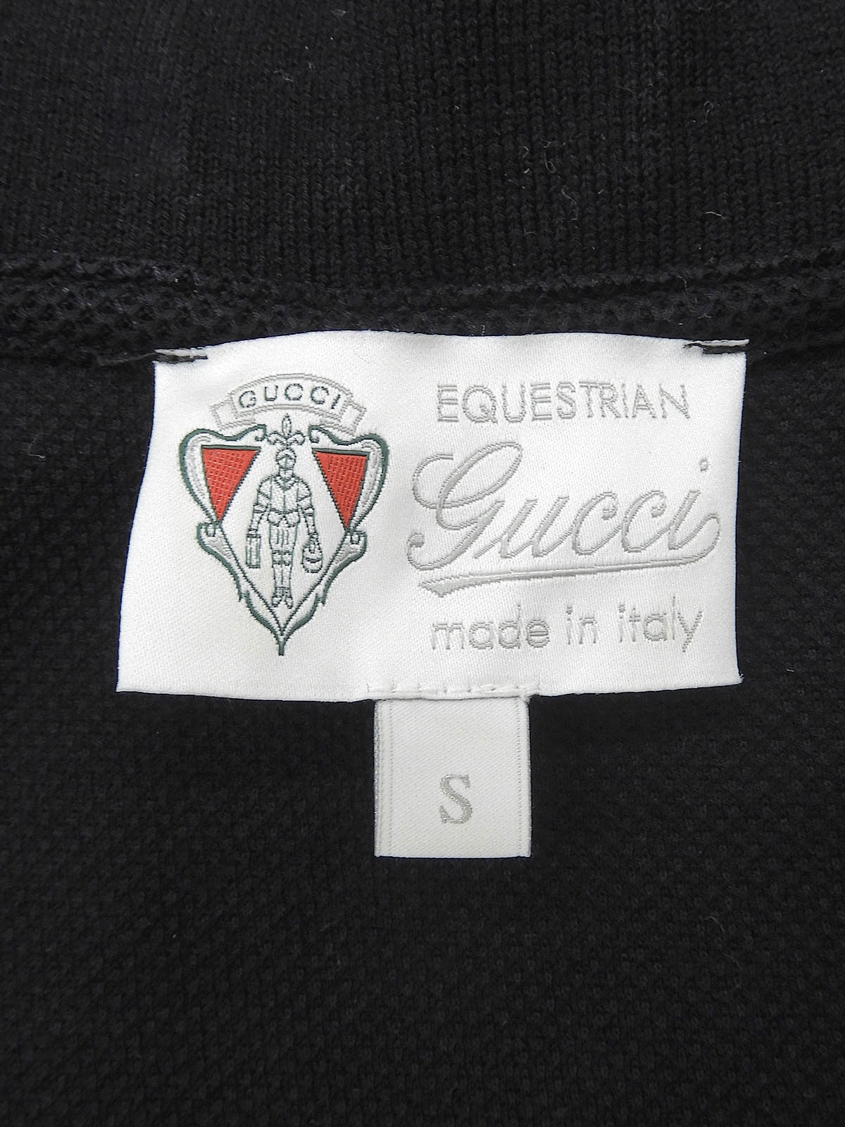 ロゴワッペンシェリーラインポロシャツ ブラック #S