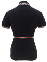 ロゴワッペンシェリーラインポロシャツ ブラック #S