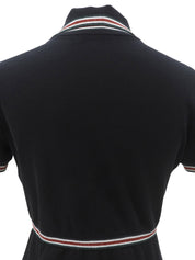 ロゴワッペンシェリーラインポロシャツ ブラック #S