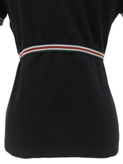 ロゴワッペンシェリーラインポロシャツ ブラック #S