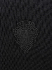 ロゴワッペンシェリーラインポロシャツ ブラック #S