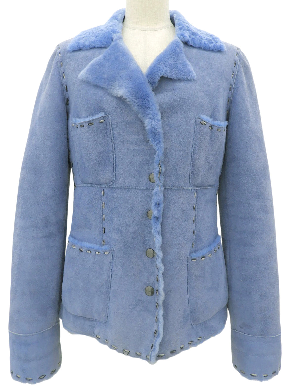 Mouton Logo Button Jacket #42 Light Blue