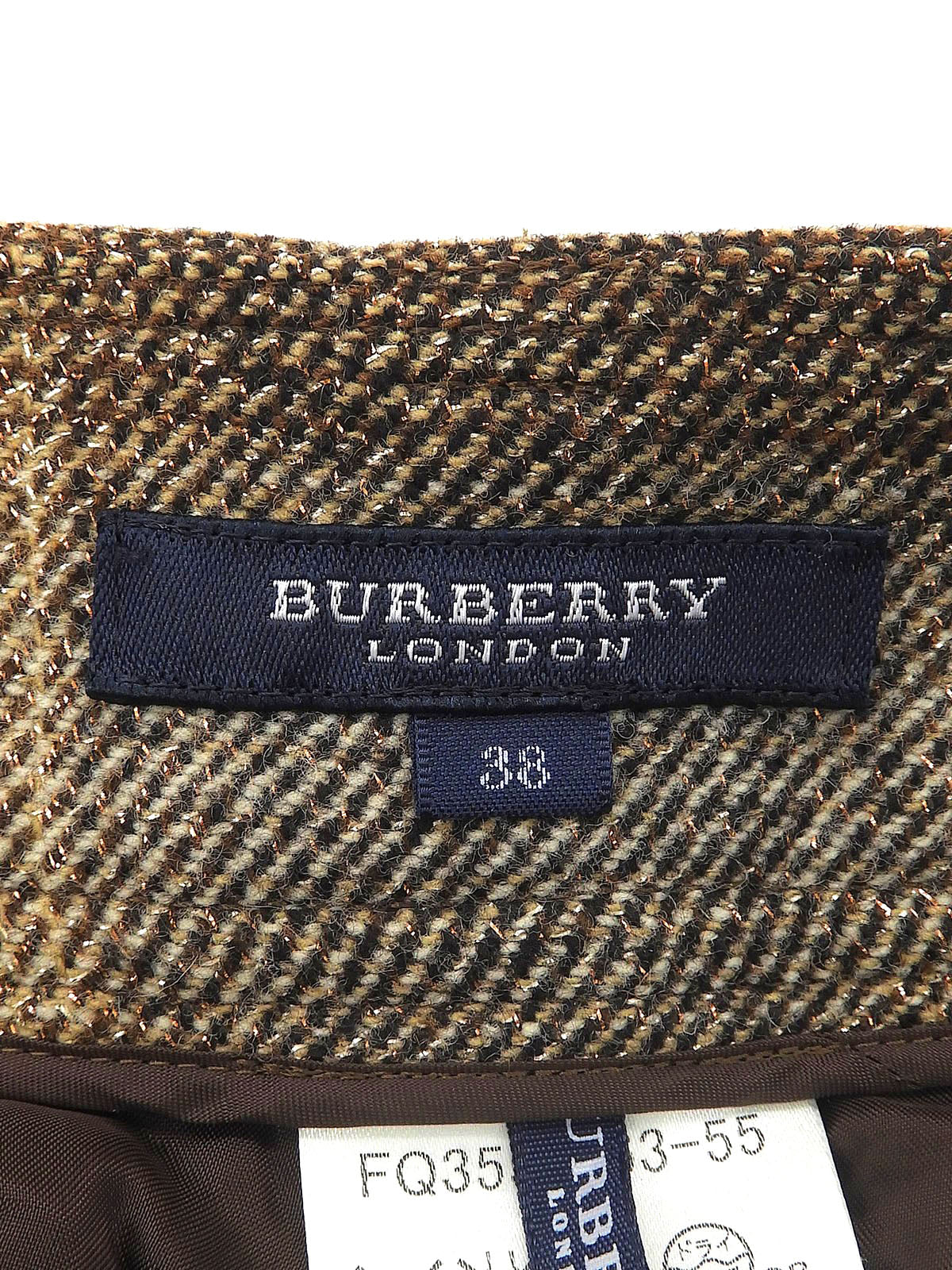 ラメオンブレチェックパターンショートパンツ #38 ブラウン