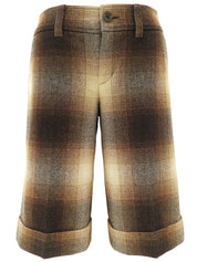 ラメオンブレチェックパターンショートパンツ #38 ブラウン
