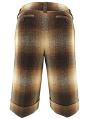 ラメオンブレチェックパターンショートパンツ #38 ブラウン