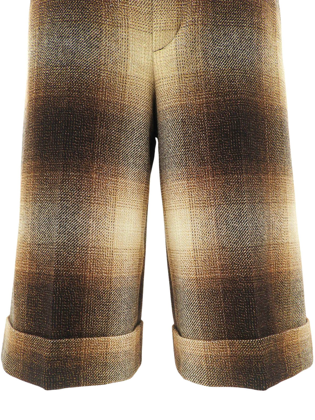 ラメオンブレチェックパターンショートパンツ #38 ブラウン