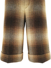 ラメオンブレチェックパターンショートパンツ #38 ブラウン