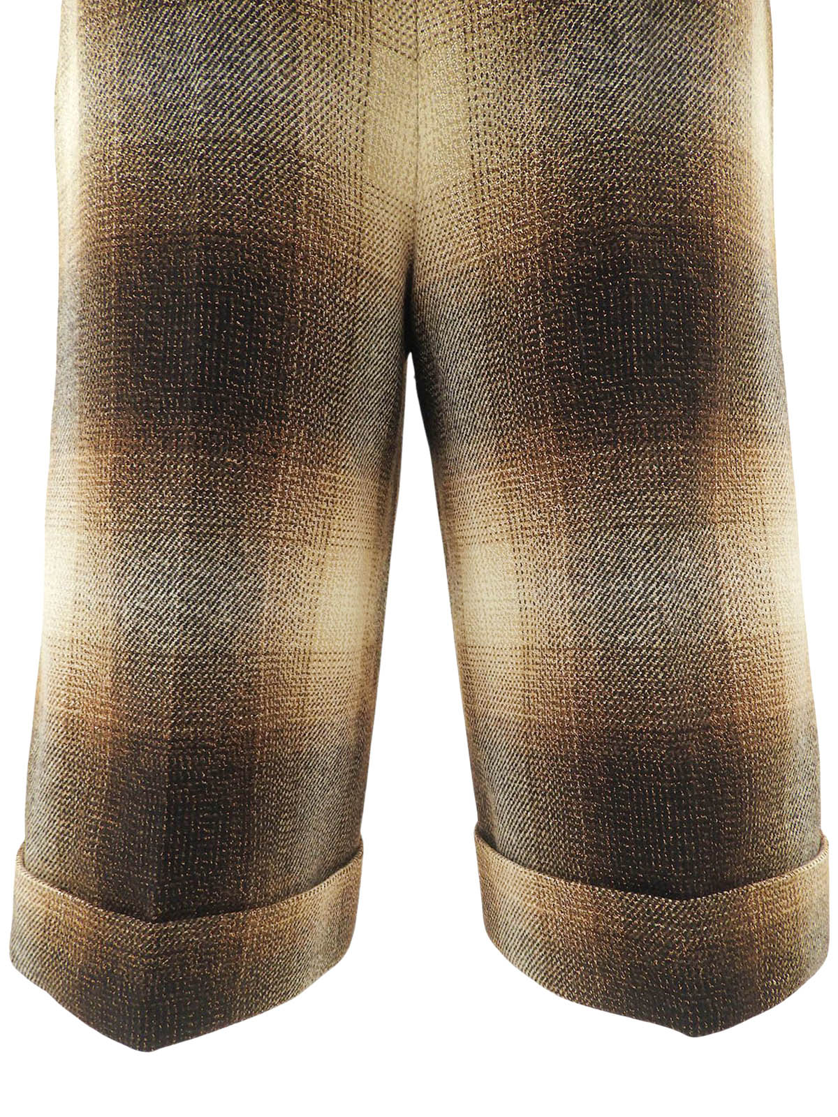 ラメオンブレチェックパターンショートパンツ #38 ブラウン