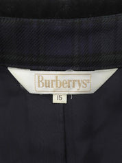 Nova Check 格纹图案长袖长款连衣裙 #15 绿色/海军蓝