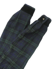 Nova Check Pattern Long Sleeve Long Dress #15 Green/Navy
