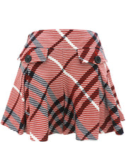 チェックパターンキュロット レッド/ホワイト/ブラック #38