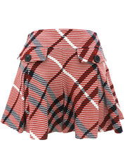 Checked Pattern Culottes Red/White/Black #38