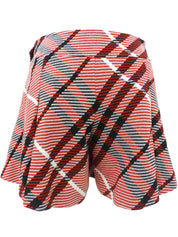 チェックパターンキュロット レッド/ホワイト/ブラック #38