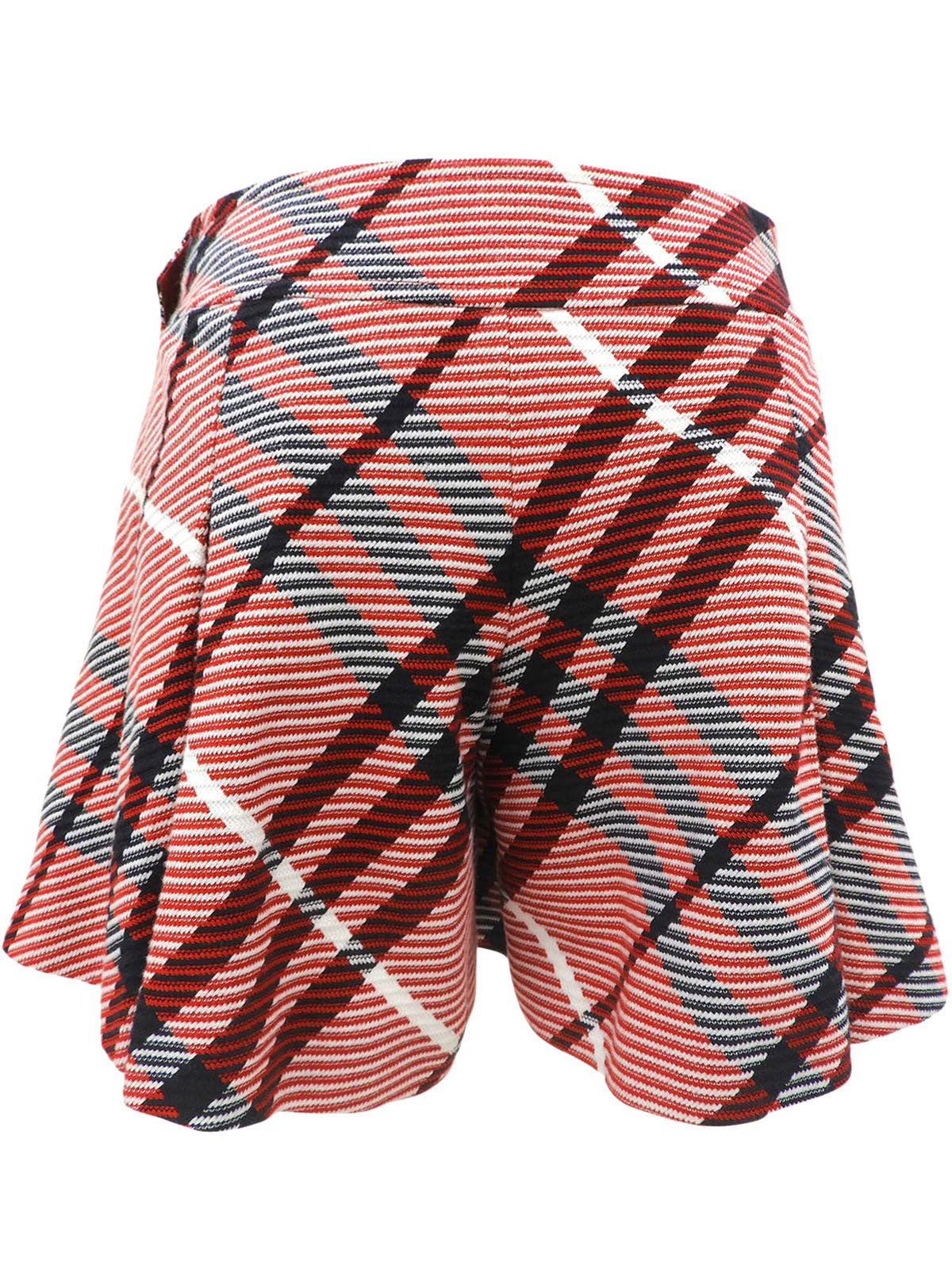 Checked Pattern Culottes Red/White/Black #38
