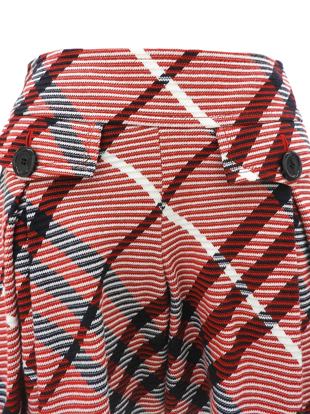 Checked Pattern Culottes Red/White/Black #38