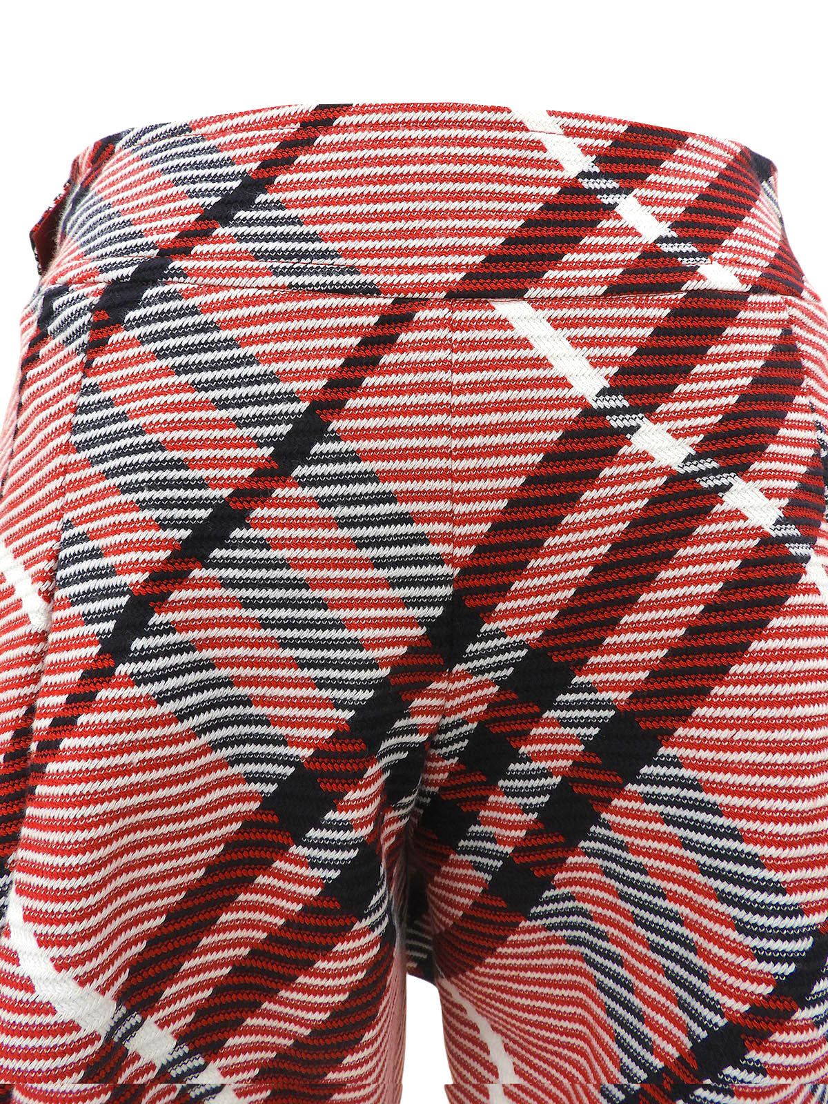 チェックパターンキュロット レッド/ホワイト/ブラック #38