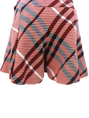 Checked Pattern Culottes Red/White/Black #38