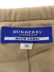 Check Pattern Logo Embroidered Dress #36 Beige