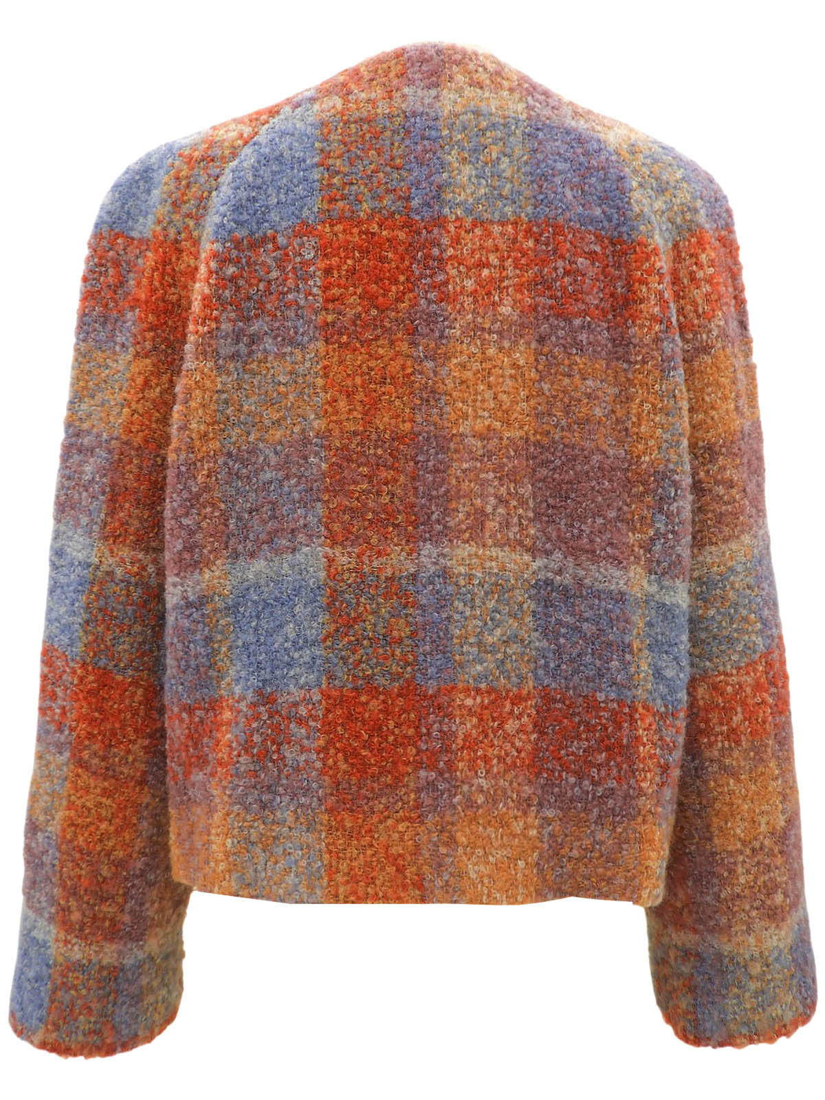 Diamond Button Collarless Jacket #40 Multi
