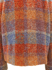 Diamond Button Collarless Jacket #40 Multi