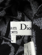 Logo Pattern Knit Sweater #L Black/Grey