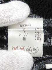 Logo Pattern Knit Sweater #L Black/Grey