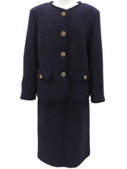 ツイードデザインボタンセットアップ #13 ネイビー