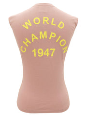 ロゴプリントノースリーブトップス ピンク #4