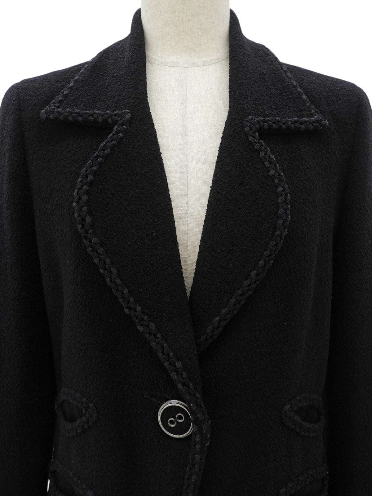 2008 Design Stitch Logo Button Jacket #38 Black