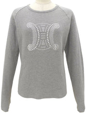 Macadam Studs Long Sleeve Top #XL Gray