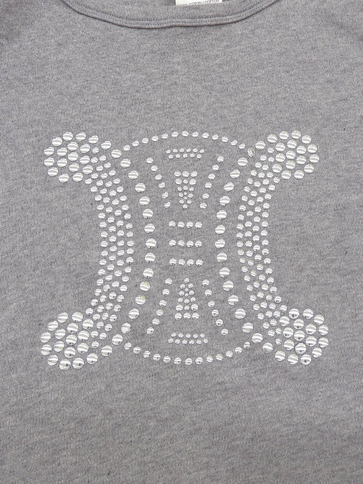 Macadam Studs Long Sleeve Top #XL Gray