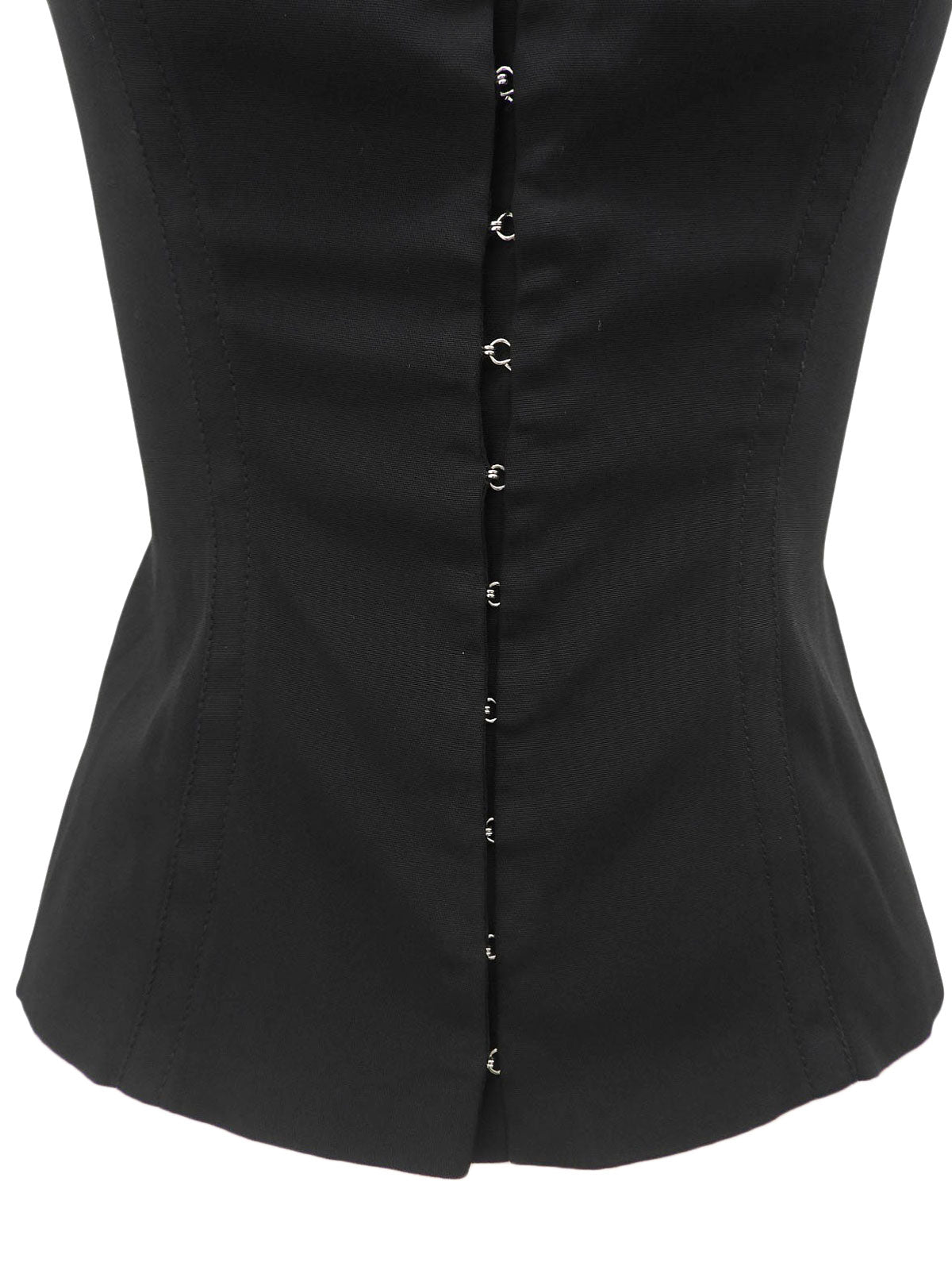 Front Hook Design Sleeveless Top Black #38
