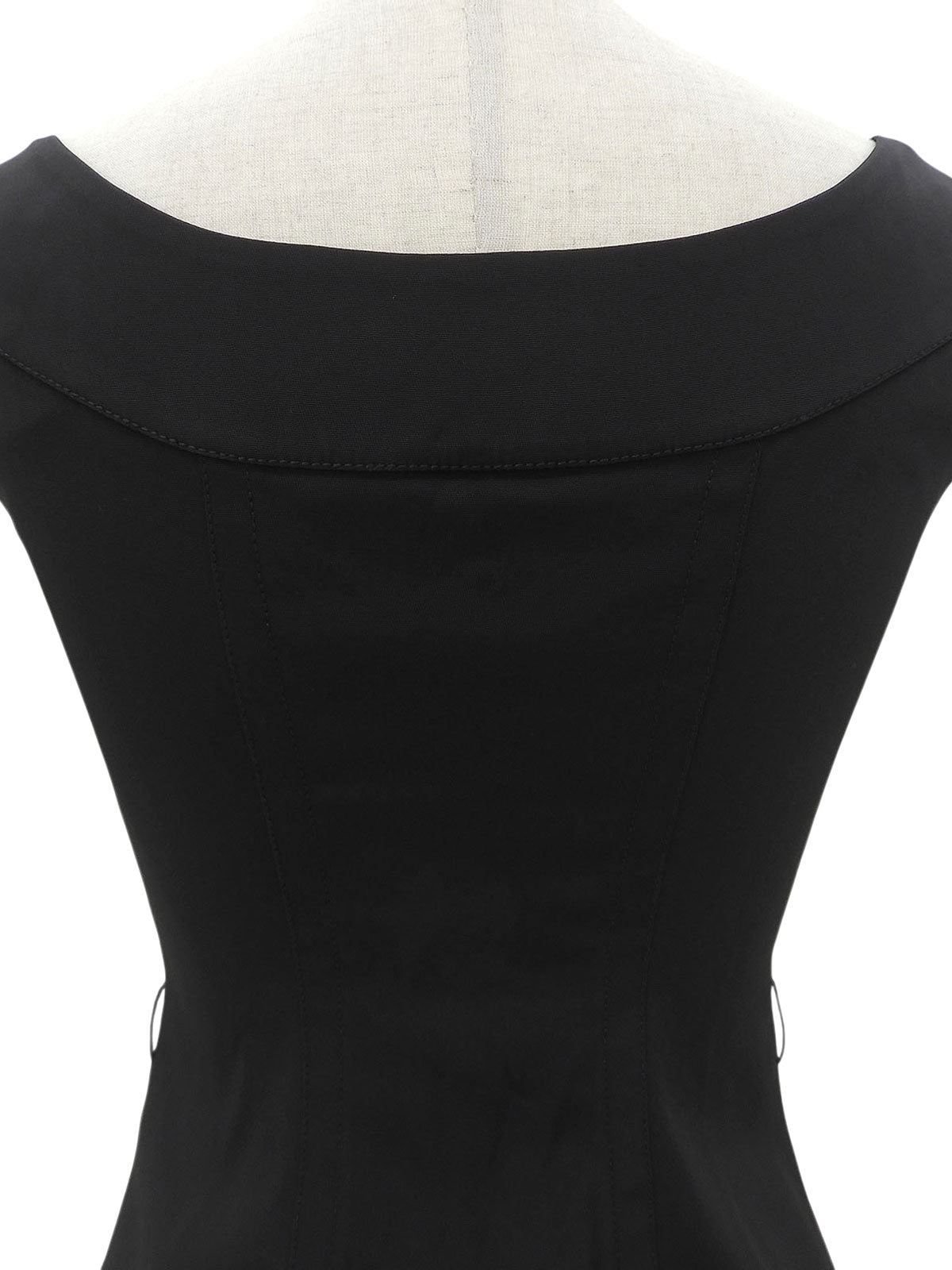 Front Hook Design Sleeveless Top Black #38
