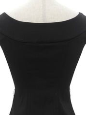 Front Hook Design Sleeveless Top Black #38