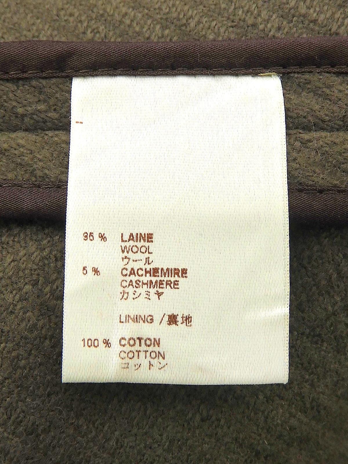 ロゴボタンダッフルコート #52 カーキ
