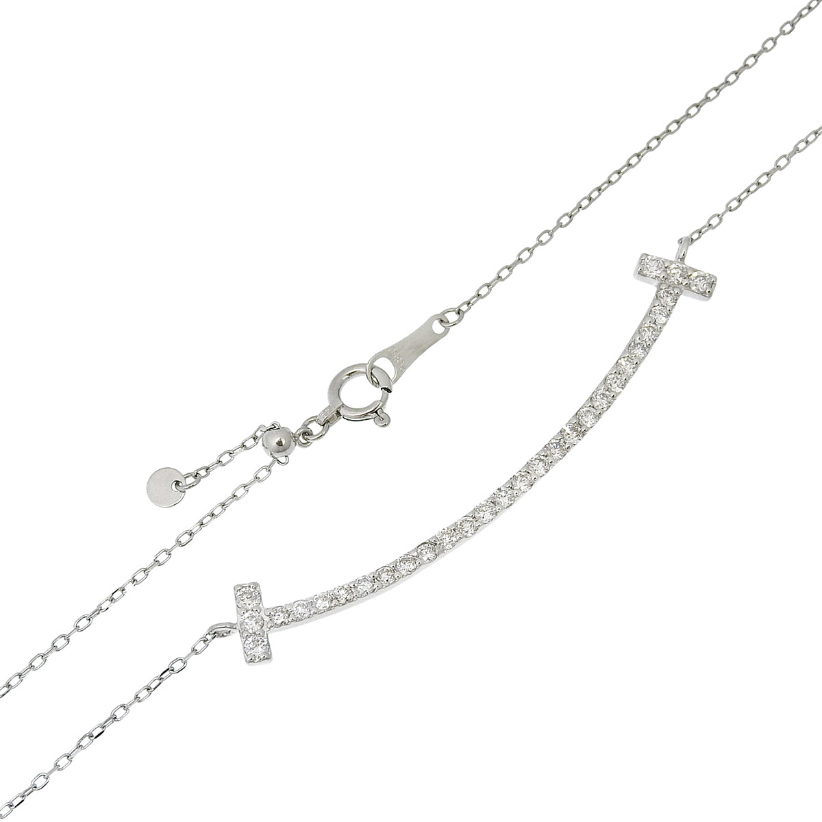PT900ダイヤモンドデザインネックレス シルバー