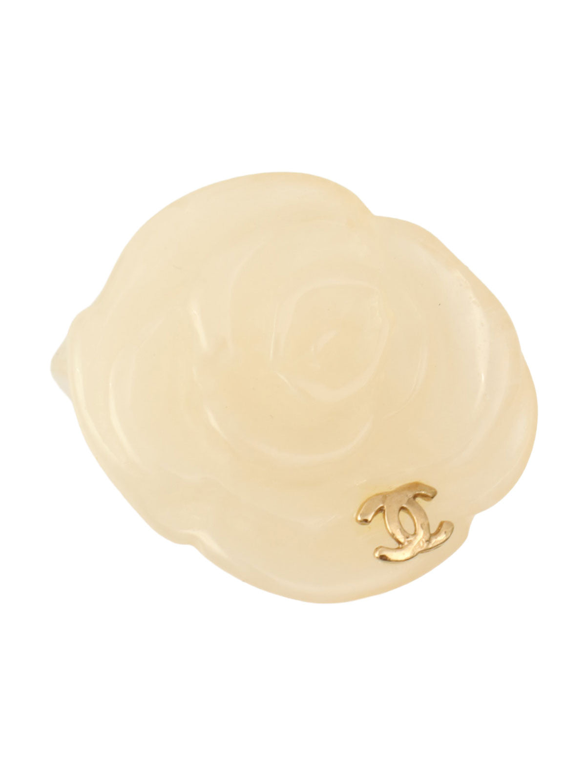 2002年製 カメリアモチーフCCマークリング #53 アイボリー