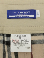 Nova Check Pleated Miniskirt #36 Beige