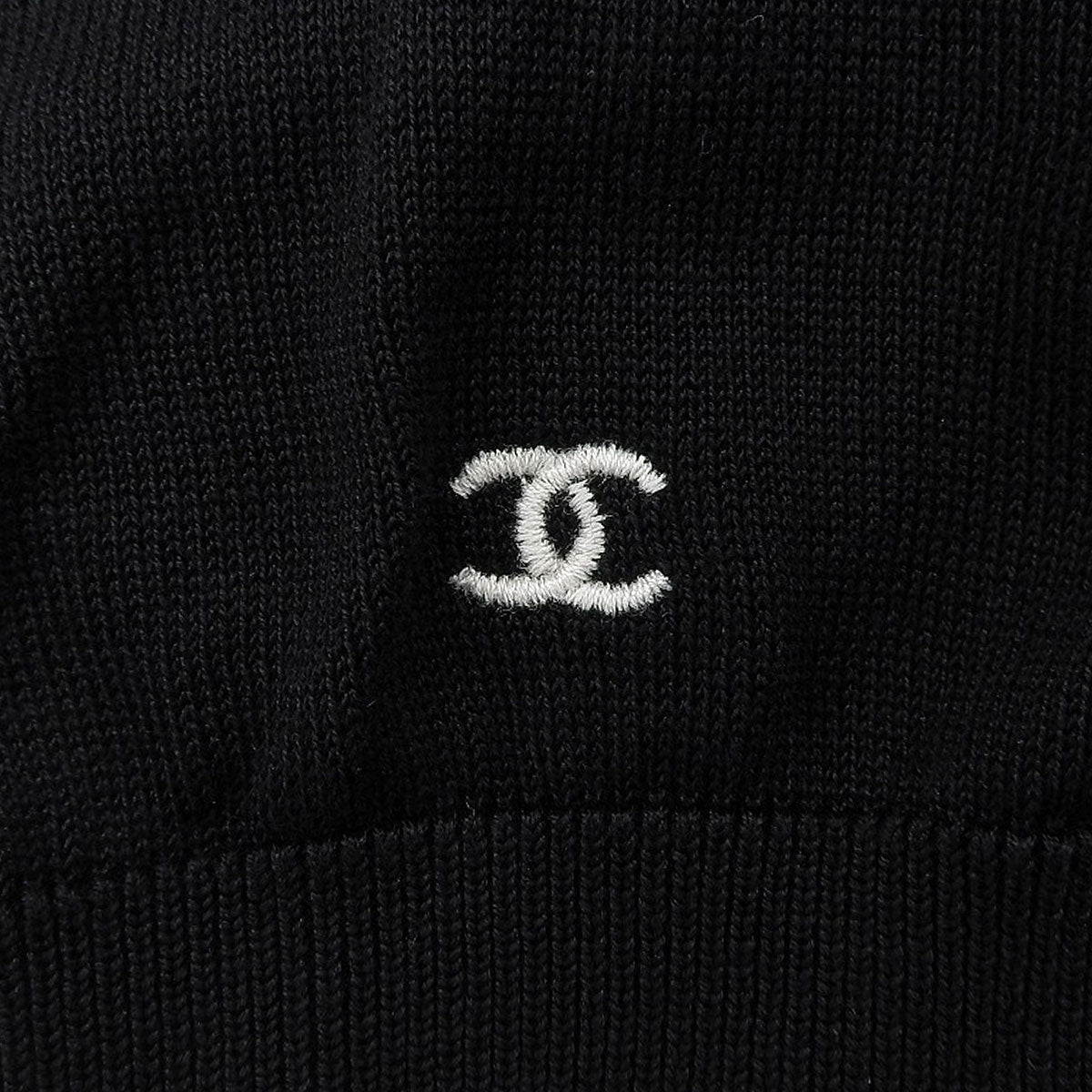 1996年製 CCマーク刺繍半袖ニット #38 ブラック