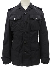 ナイロンロゴボタンフィールドジャケット #44 ブラック