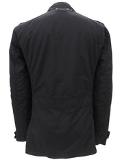 ナイロンロゴボタンフィールドジャケット #44 ブラック