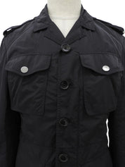 ナイロンロゴボタンフィールドジャケット #44 ブラック