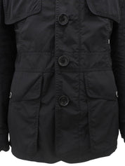 ナイロンロゴボタンフィールドジャケット #44 ブラック