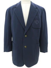 Logo Emblem Embroidered Jacket #L Navy