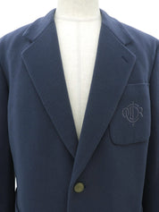 Logo Emblem Embroidered Jacket #L Navy