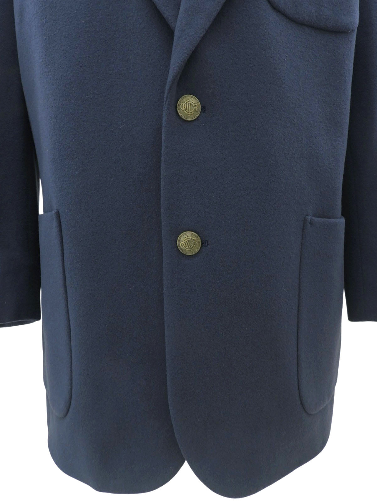 Logo Emblem Embroidered Jacket #L Navy