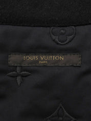 ウールロゴボタンジャケット #XL ブラック