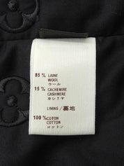 ウールロゴボタンジャケット #XL ブラック